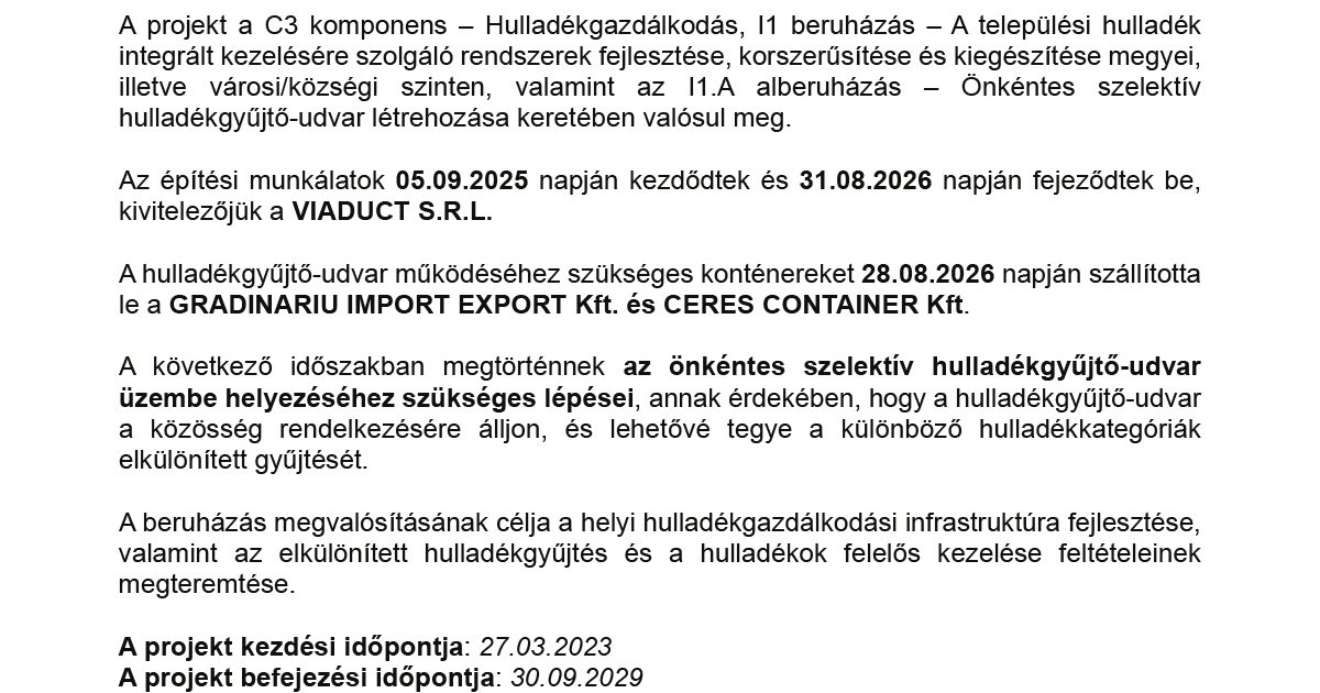 „PNRR: Források a modern és megújuló Romániáért!“